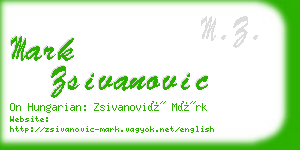 mark zsivanovic business card